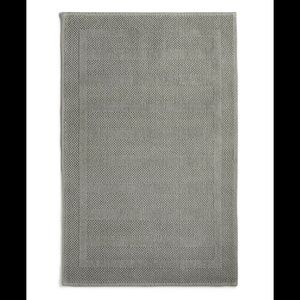 NWT Hotel Collection  [SZ 22 x 36 ] Woven‎ Stripe Bath Mat in Pearl Grey
